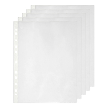100pc Marbig Lightweight A4 Ring Binder Sheet Protectors - Clear