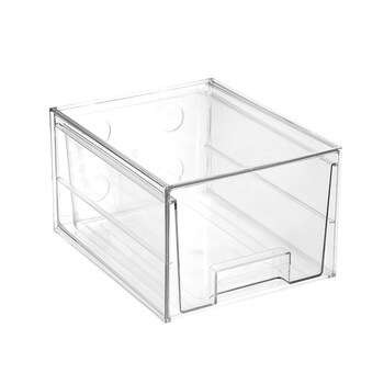 Boxsweden Crystal 27x16cm Stackable Deep Drawer - Clear