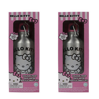 2PK Hello Kitty Colour Your Own DIY Doodle Water Bottle Craft Kit 6y+