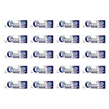 20PK Extra Professional White Sugarfree Chewing Gum w/ Peppermint Flavour 14g