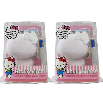 2PK Hello Kitty Colour Your Own Figure Paint Set 19x16.5cm Kids 3y+