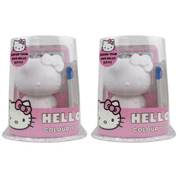 2PK Hello Kitty Colour Your Own Figure Set 19x16.5cm Kids 3y+