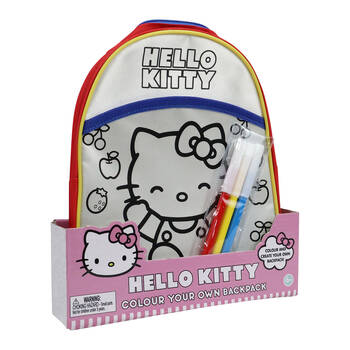 Sanrio Hello Kitty Colour Your Own Backpack w/ Markers 21x26cm 6y+