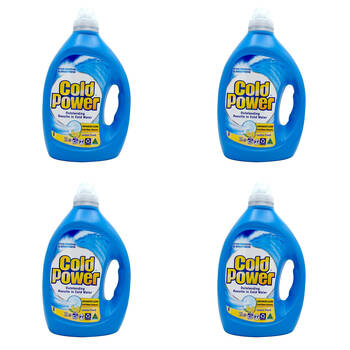 4PK Cold Power 2L Laundry Liquid Front & Top Loader Advanced Clean Lemon Fresh