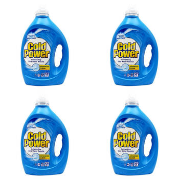 4PK Cold Power 2L Laundry Liquid Front & Top Loader Advanced Clean Stain Remover