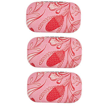 3PK Annabel Trends Safe Keeper Storage Case Organiser 8x5cm Trailing Natives