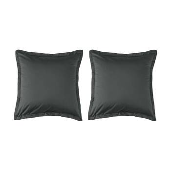 2PK Grosvenor House 500TC Egyptian Cotton Tailored European Pillowcase Charcoal