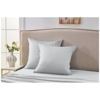 2PK Grosvenor House 500TC Egyptian Cotton Tailored European Pillowcase Silver