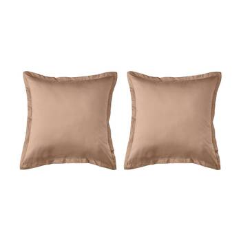 2PK Grosvenor House 500TC Egyptian Cotton Tailored European Pillowcase Clay