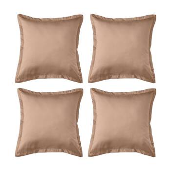 4PK Grosvenor House 500TC Egyptian Cotton Tailored European Pillowcase Clay