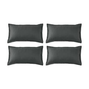 4PK Grosvenor House 500TC Egyptian Cotton King Tailored Pillowcase Charcoal