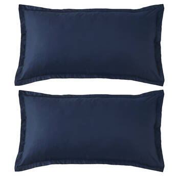 2PK Grosvenor House 500TC Egyptian Cotton King Tailored Pillowcase Navy Blue