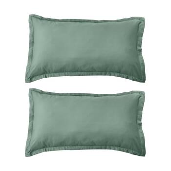 2PK Grosvenor House 500TC Egyptian Cotton King Tailored Pillowcase Slate Green