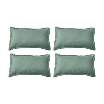 4PK Grosvenor House 500TC Egyptian Cotton King Tailored Pillowcase Slate Green