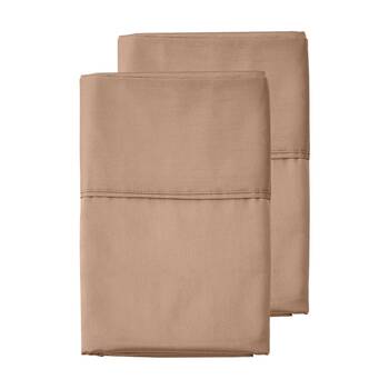 2pc Grosvenor House 500TC Egyptian Cotton Standard Pillowcases Clay