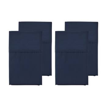 2x 2pc Grosvenor House 500TC Egyptian Cotton Standard Pillowcases Navy Blue