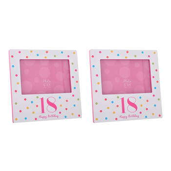 2PK Gibson Gifts Birthday Party 18 Photo Frame 6x4'' Decor - Pink