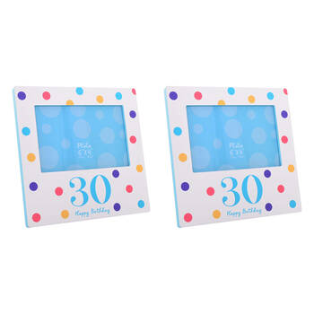 2PK Gibson Gifts Birthday Party 30 Photo Frame 6x4'' Decor - Blue