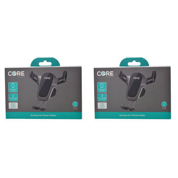 2PK Core Gravity Car Vent Phone Holder Universal - Black