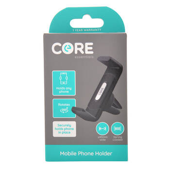 Core Essentials Car Vent Mobile Phone Holder Universal - Black