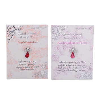 2pc Gibson Gifts Equilibrium Guardian Angel Pin Protection Jewelry Combo Set