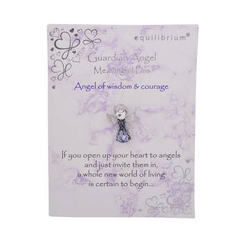 Gibson Gifts Equilibrium Angel Pin Wisdom & Courage Jewelry