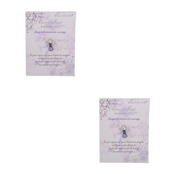 2PK Gibson Gifts Equilibrium Angel Pin Wisdom & Courage Jewelry