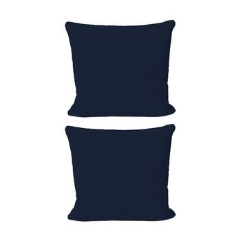 2PK The Lighthouse Washed Cotton European Pillowcase With Double Stitch Navy