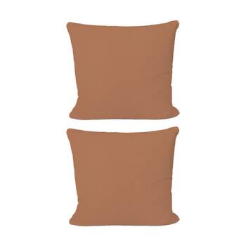 2PK The Lighthouse Washed Cotton European Pillowcase With Double Stitch Clay