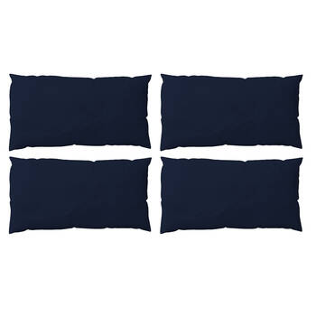 2x 2pc The Lighthouse Washed Cotton Standard Bedding Pillowcases Navy