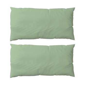 2x 2pc The Lighthouse Washed Cotton Standard Bedding Pillowcases Sage Green