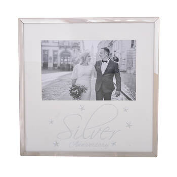 Gibson Gifts Silver Anniversary 6x4 Keepsake Memory Photo Frame Holder