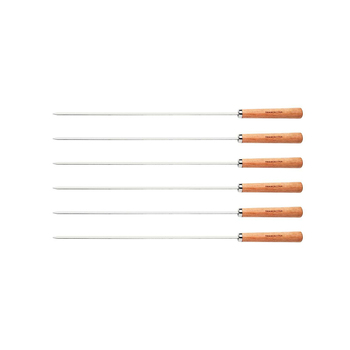 6pc Tramontina 50cm Stainless Steel Skewers Home/Kitchen BBQ Tool Set