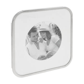 Gibson Gifts Silver Curve 4x4 Keepsake Memory Photo Frame Holder
