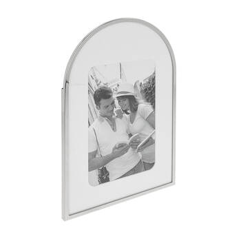 Gibson Gifts Silver Curve Arch 4x6 Keepsake Memory Photo Frame Holder
