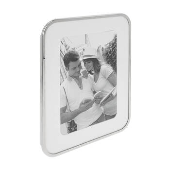 Gibson Gifts Silver Curve 5x7 Keepsake Memory Photo Frame Holder