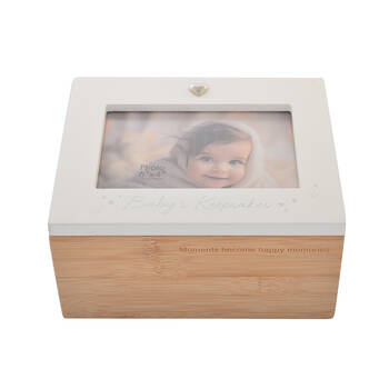 Gibson Gifts Bamboo Baby Nursery Keepsake Memory Storage Gift Box Organiser