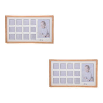2PK Gibson Gifts Bamboo Baby Nursery Collage Picture Frame Photo Holder