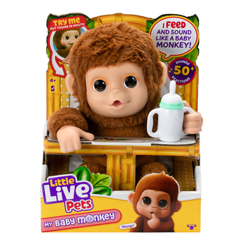Little Live Pets My Baby Monkey Kids Interactive Plush Toy 4+