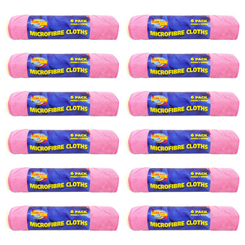 72pc Clean Scene Microfibre Cloths 30x40cm - Assorted