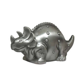 Gibson Gifts Dinosaur Pewter Money Bank Home Decor - Silver