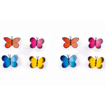8PK Butterfly Clip Home/Garden/Patio Display Decor - Assorted