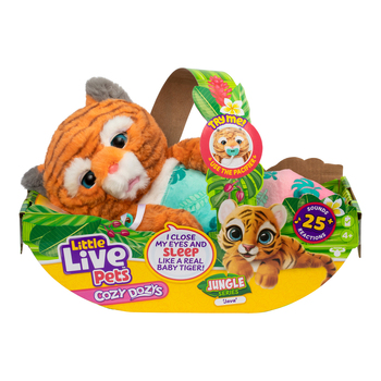 Little Live Pets Cozy Dozys Tiger S6 Kids Interactive Plush Toy 4+