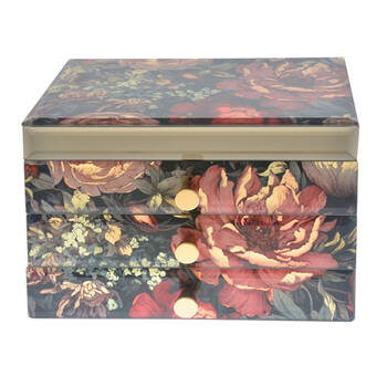 Gibson Gifts Golden Bouquet 2-Drawer Jewellery Box Square