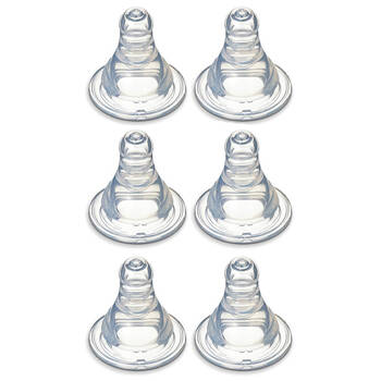 6PK Pigeon Peristaltic Slim Neck Teat - L
