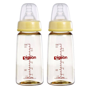 2PK Pigeon Flexible 160ml S Round Hole 0m+ PPSU Nursing Feeding Bottle