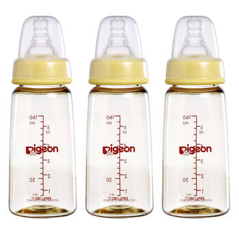 3PK Pigeon Flexible 160ml S Round Hole 0m+ PPSU Nursing Feeding Bottle