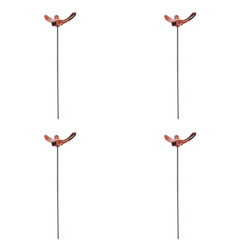 4PK Ceramic Dragonflies 48cm Stick Garden Stake Home/Garden Decor Assorted