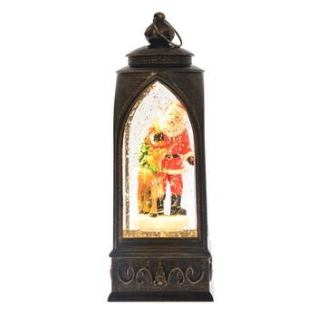 Gibson Gifts Santa Light Up Christmas Musical Latern w/ USB Plug In 80x80x210mm