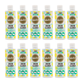 12PK Fabulosa 250ml Home Surface Cream Cleaner Lemon Sherbet